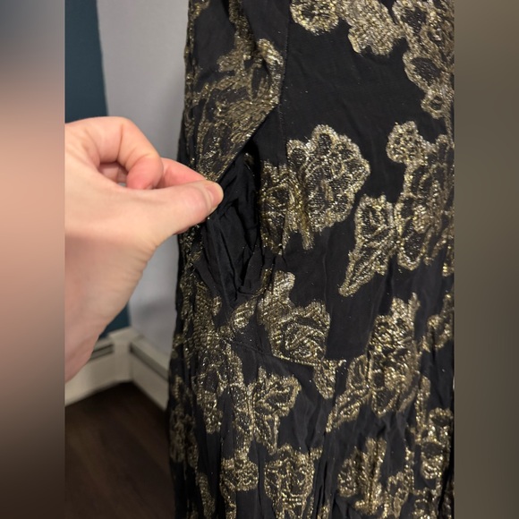 Free People Holding On Convertible Maxi Dress | Black & Gold | $300 MSRP - Picture 3 of 5